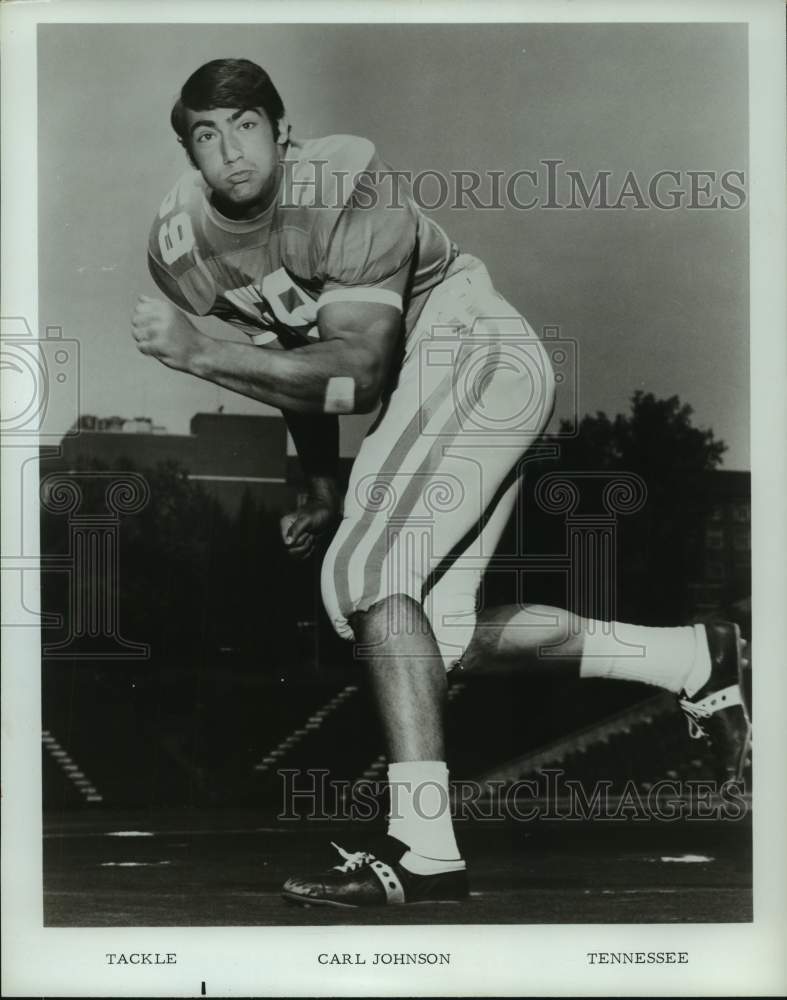 1973 Press Photo University of Tennessee tackle Carl Johnson. - hcs15329- Historic Images