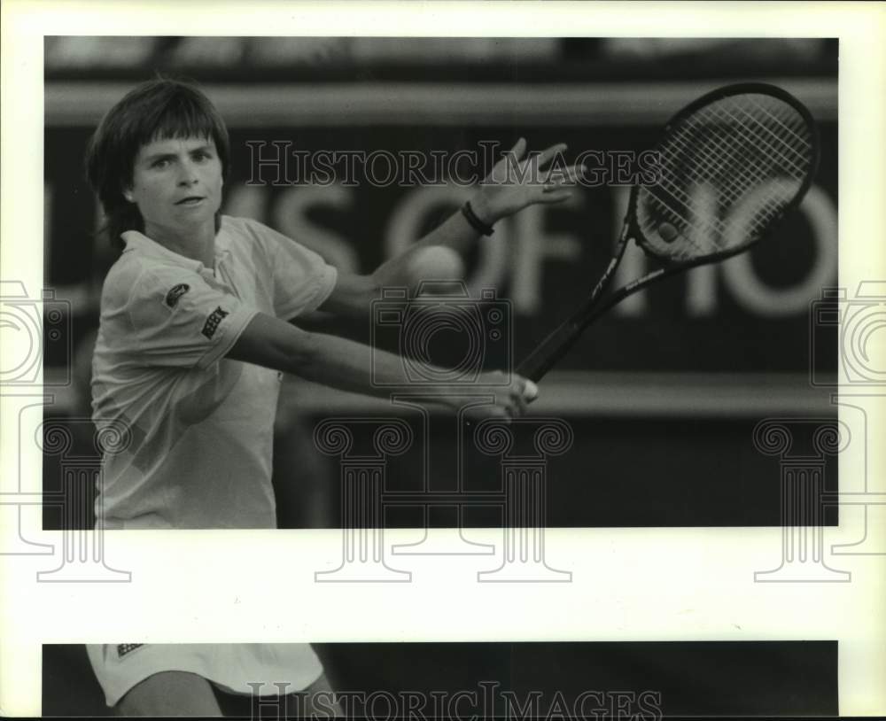 1987 Press Photo Professional tennis player Hana Mandlikova in a match, Texas- Historic Images