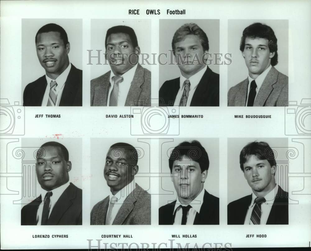 1989 Press Photo Members of the Rice University football team. - hcs15554- Historic Images