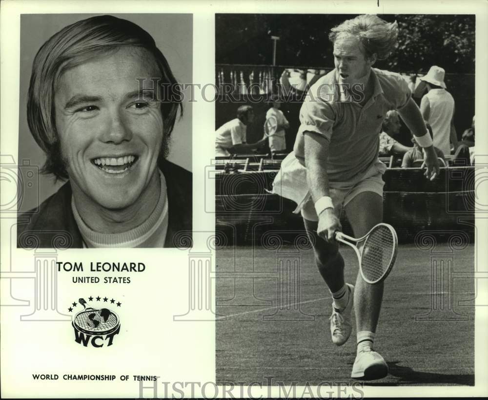 1974 Press Photo United States tennis player Tom Leonard - hcs15669- Historic Images