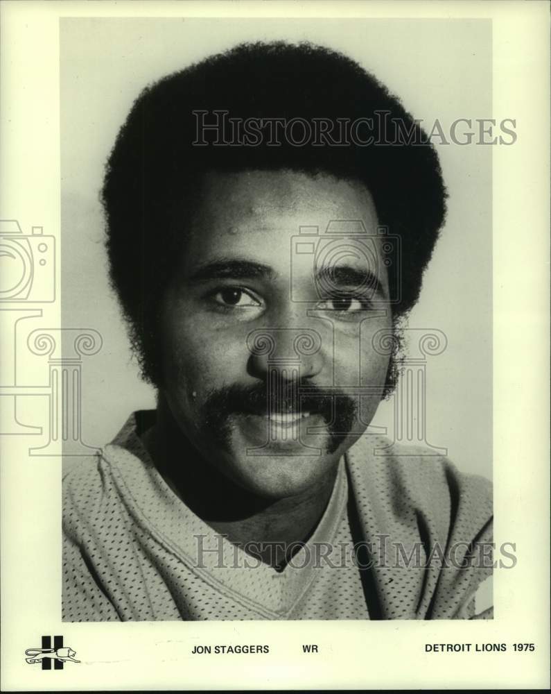 1975 Press Photo Detroit Lions' wide receiver Jon Staggers. - hcs16522- Historic Images
