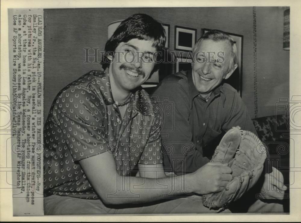 1974 Press Photo Roy Smalley Jr. follows fathers footsteps, baseballs No.1 pick.- Historic Images