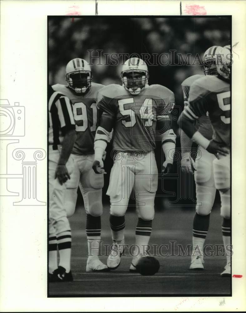 1987 Press Photo Houston Oilers middle linebacker Al Smith. - hcs16808- Historic Images