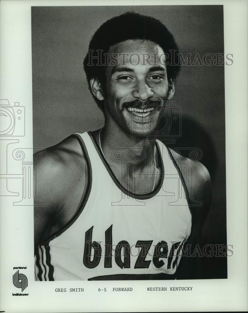 1974 Press Photo Portland Trailblazers forward, 6&#39;-5&quot; Greg Smith. - hcs16935- Historic Images