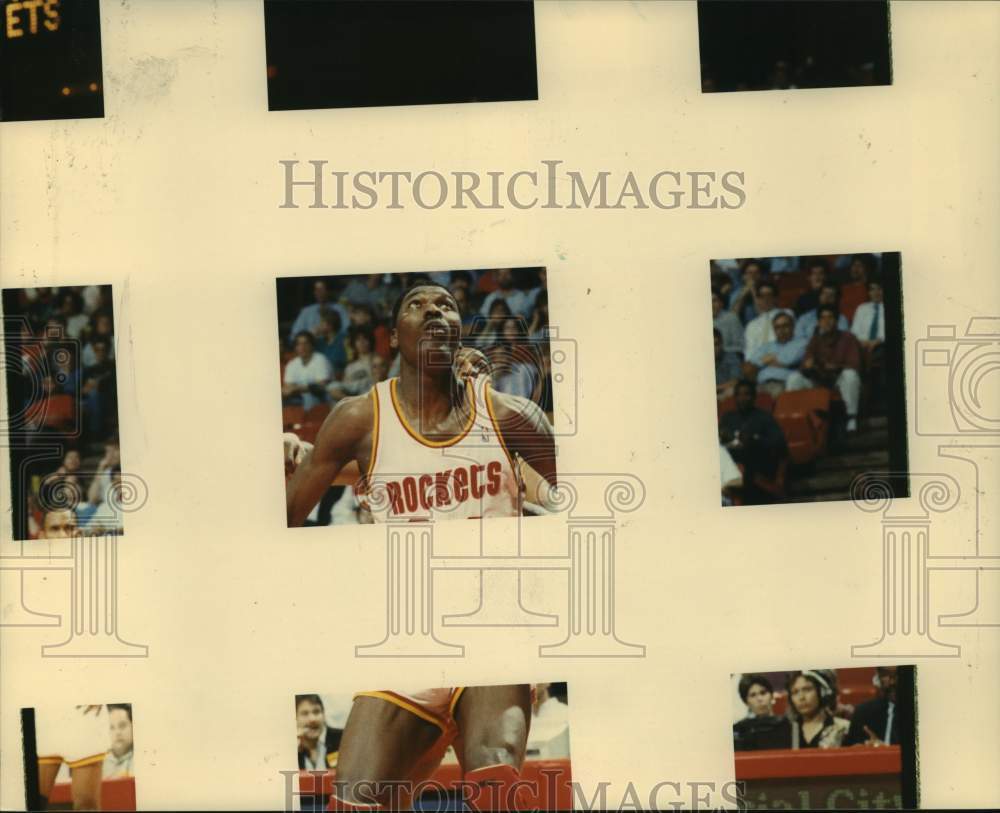 1989 Press Photo Houston Rockets&#39; Akeem Olajuwon can do it all. - hcs17104- Historic Images