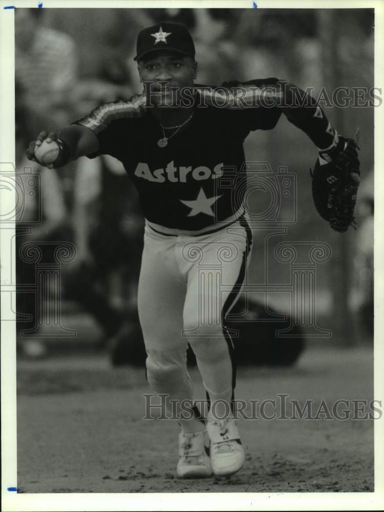 1989 Press Photo Houston Astros&#39; catcher Trent Hubbard. - hcs17286- Historic Images