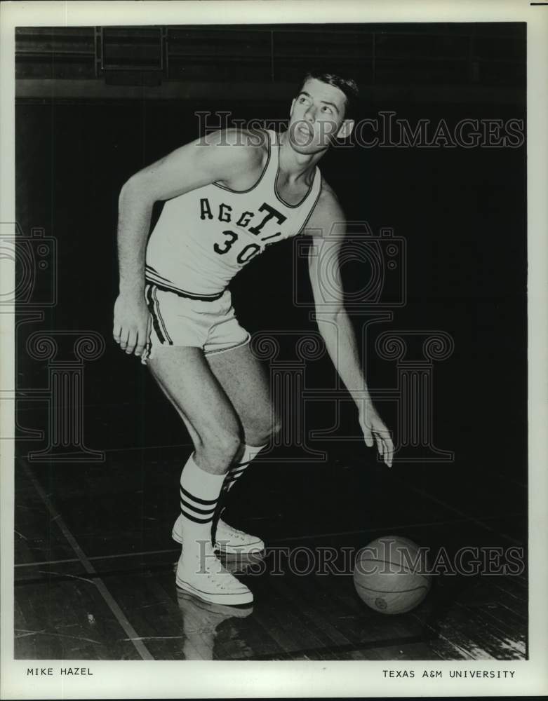 1968 Press Photo Texas A&amp;M University basketball player Mike Hazel. - hcs17698- Historic Images