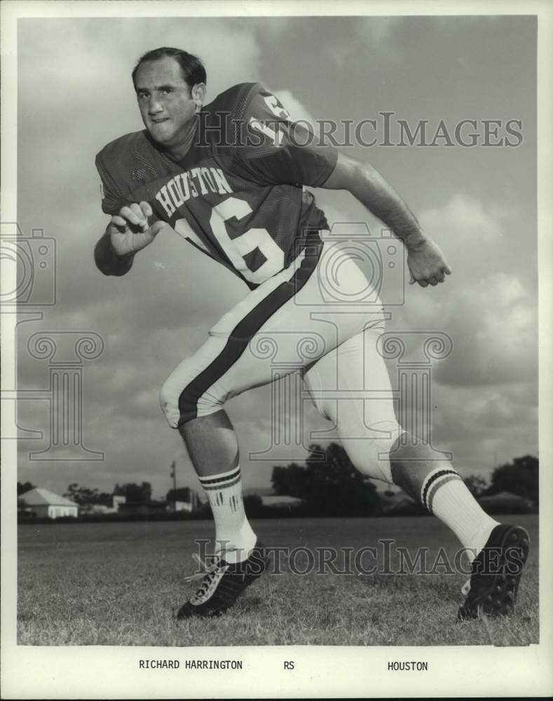 1972 Press Photo Houston football player Richard Harrington runs in practice- Historic Images