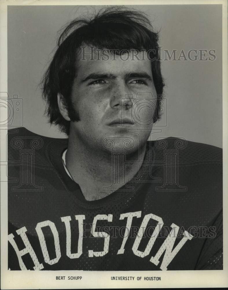 Press Photo Close-up of Houston football player Bert Schupp - hcs17945- Historic Images