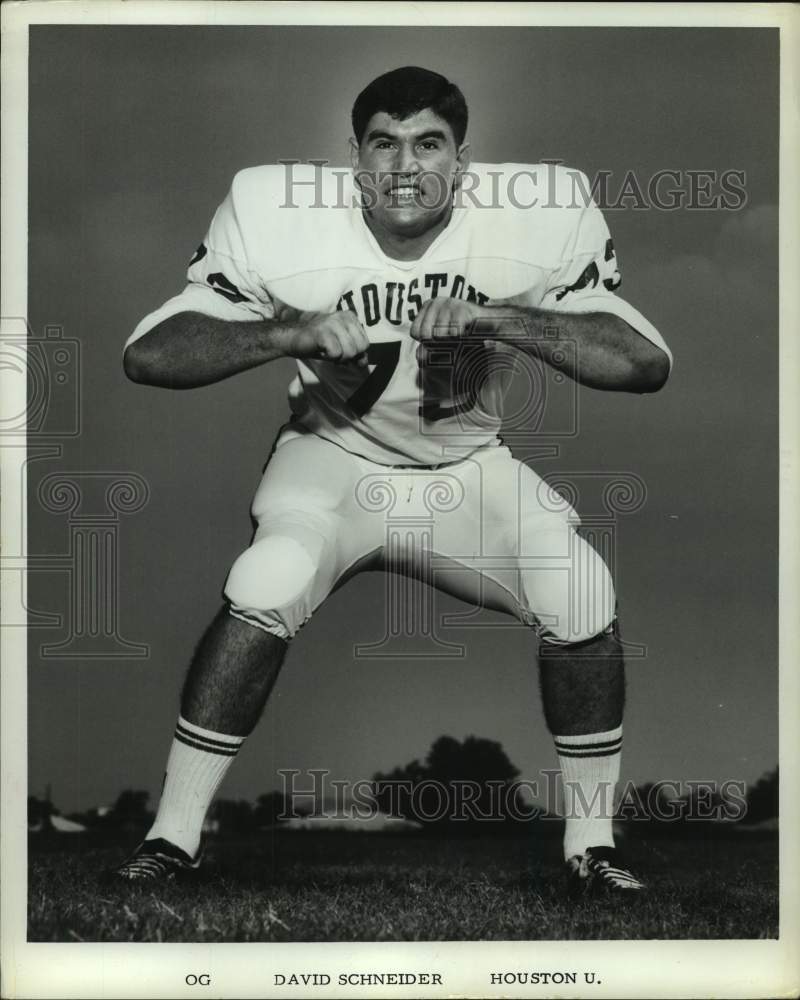 1970 Press Photo University of Houston offensive guard David Schneider.- Historic Images