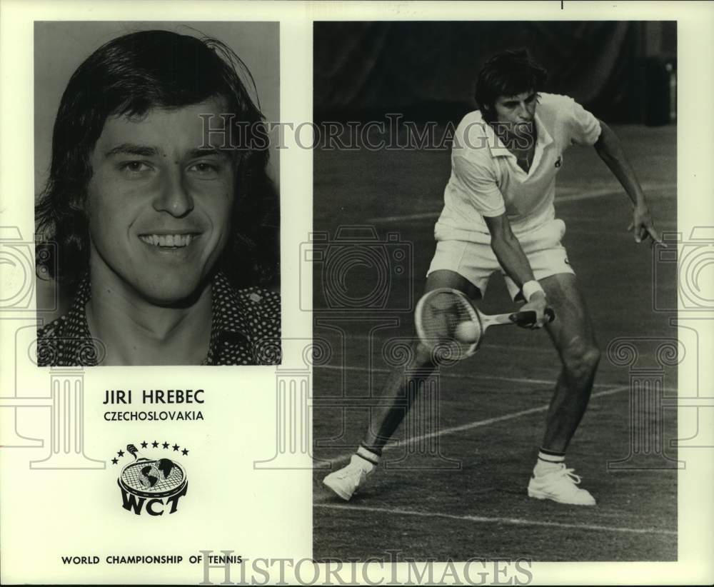 1975 Press Photo Pro tennis player Jiri Hrebec of Czechoslovakia. - hcs18365- Historic Images