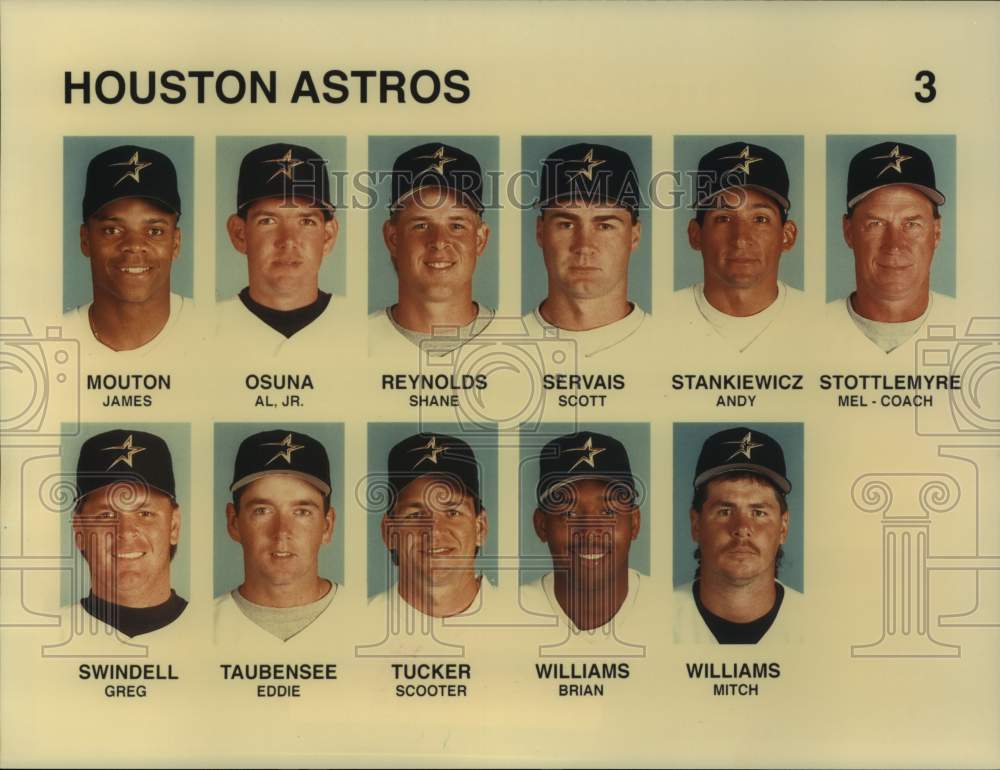 Press Photo Members of Houston Astros&#39; baseball team. - hcs18629- Historic Images