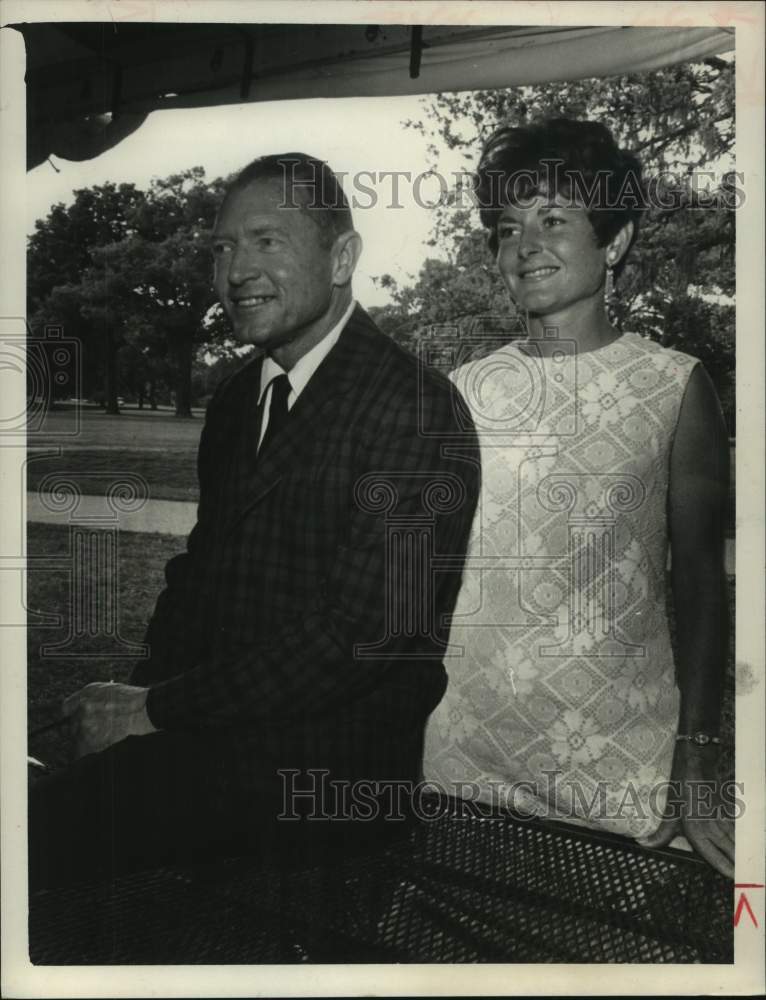 1966 Press Photo Texas tennis pro George Richey and #1 ranked daughter Nancy- Historic Images