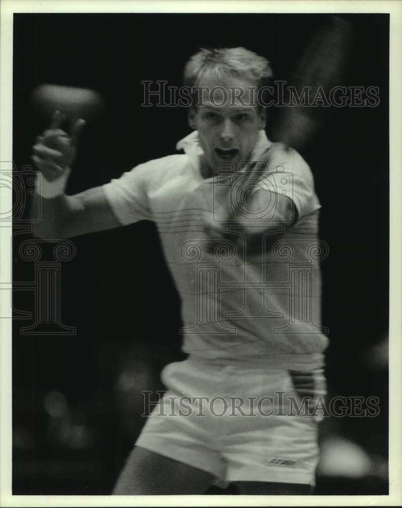 Press Photo Tennis player Richey Reneberg hits shot in match - hcs18846- Historic Images