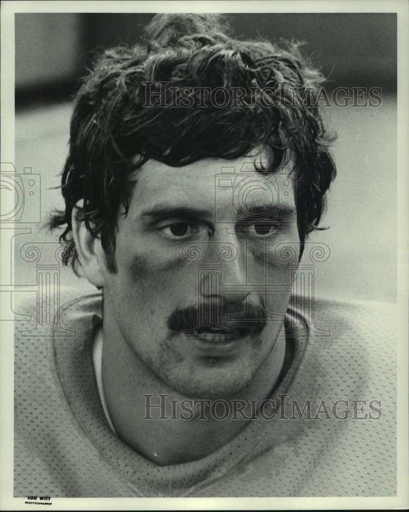 1976 Press Photo Close-up of Houston Oilers football player Mike Reinfeldt- Historic Images