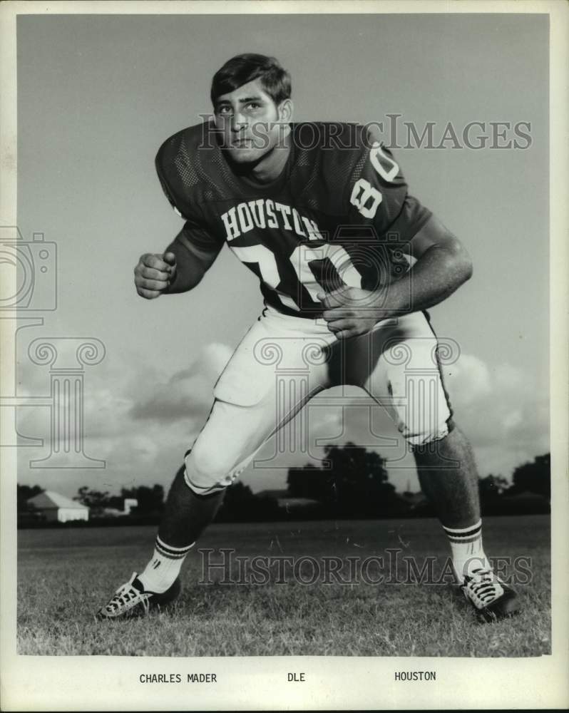 1972 Press Photo University of Houston defensive left end Charles Mader.- Historic Images