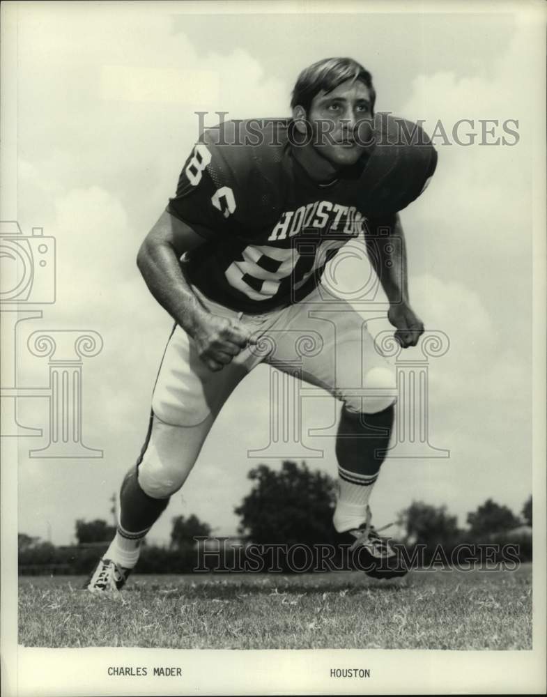 1972 Press Photo University of Houston football player Charles Mader.- Historic Images