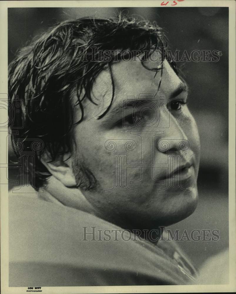 1977 Press Photo University of Houston football player Ramon Rosales.- Historic Images