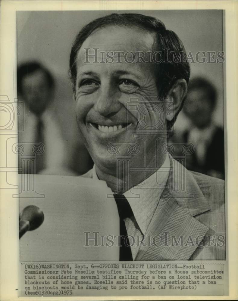 1973 Press Photo National Football League Commissioner Pete Rozelle ...