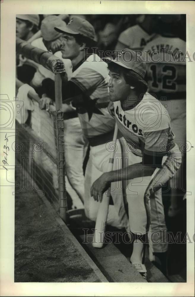 1987 Press Photo Houston Astros concerned about last-place in National League- Historic Images