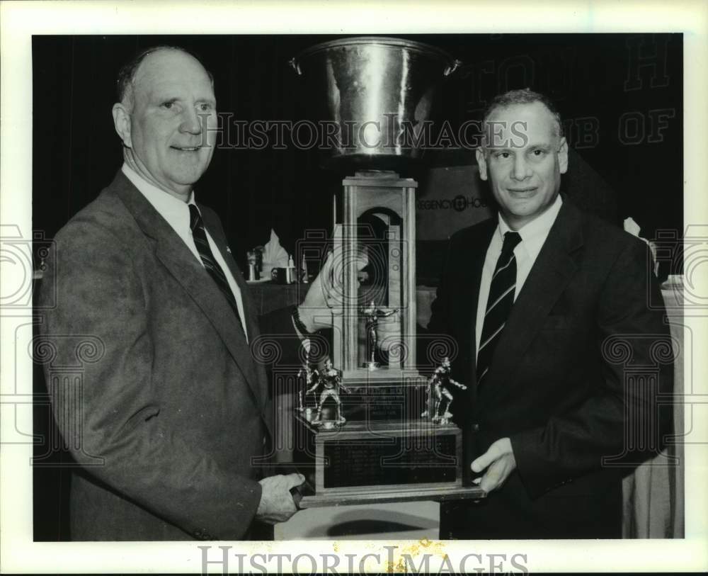 1989 Press Photo Houston football Jack Pardee &amp; Rice Fred Goldsmith- Historic Images