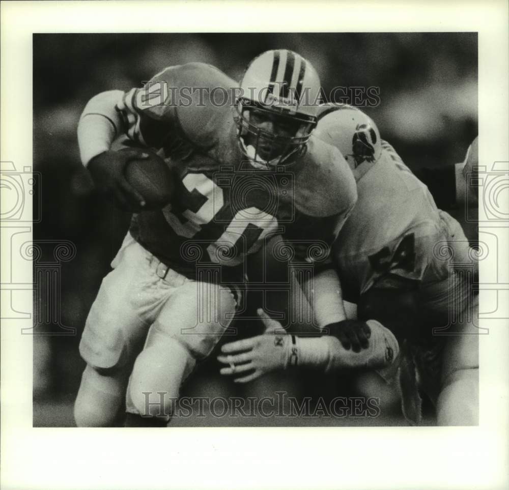 1989 Press Photo Houston Oilers football running back Mike Rozier runs in game- Historic Images