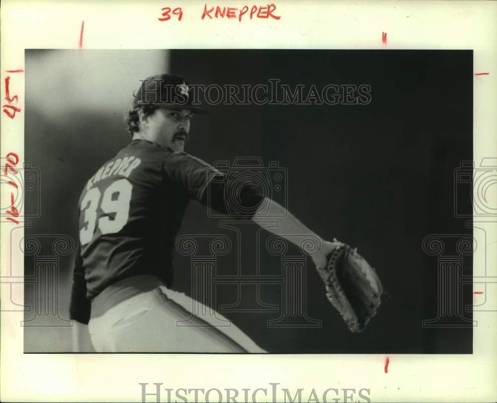 1985 Press Photo Houston Astros pitcher Bob Knepper - hcs19972- Historic Images