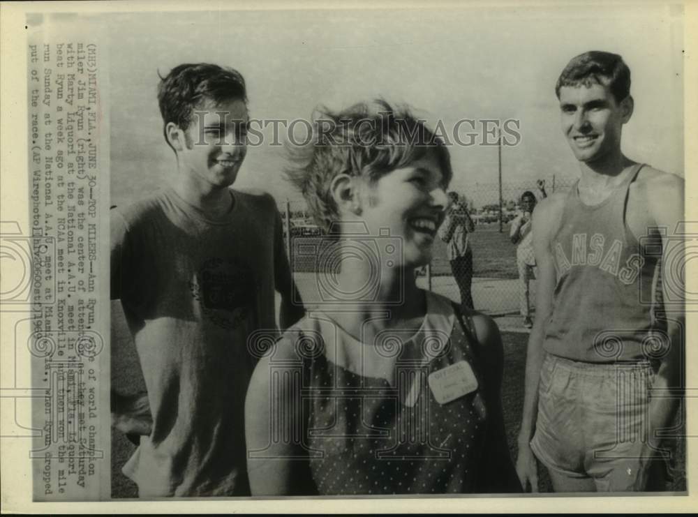 1969 Press Photo World champion miler Jim Ryun and wife Ann at Miami AAU meet- Historic Images