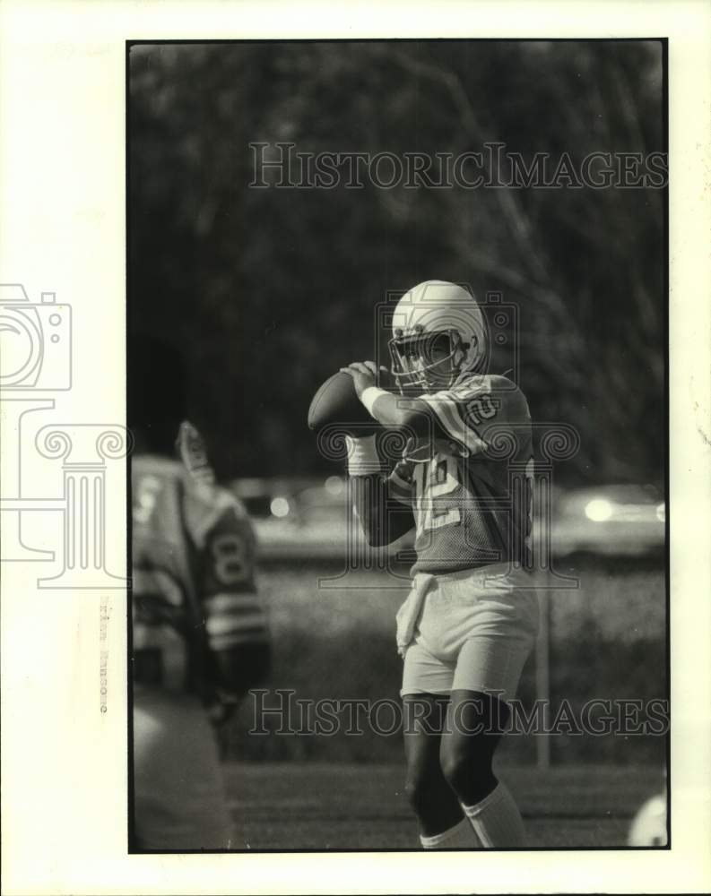 1984 Press Photo Quarterback Brian Ransom, member of the Houston Oilers- Historic Images