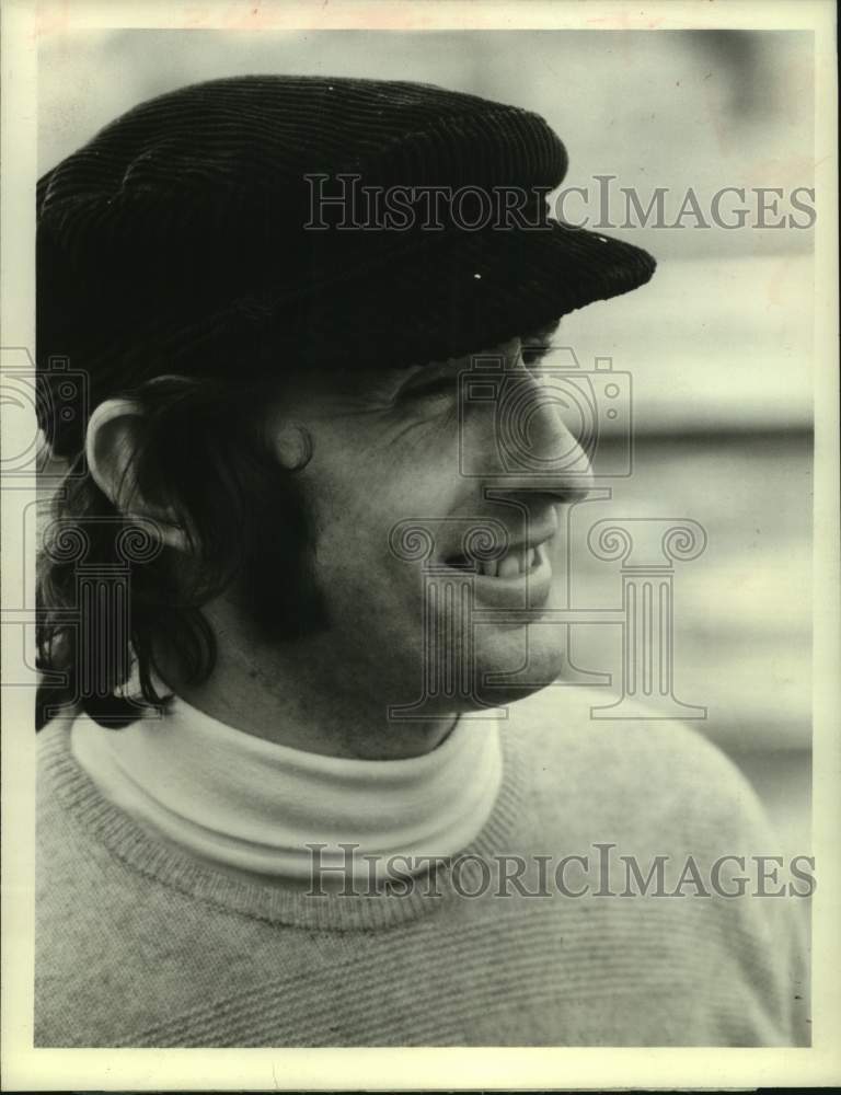 1973 Press Photo Racing champion Jackie Stewart to be Indy 500 commentator.- Historic Images