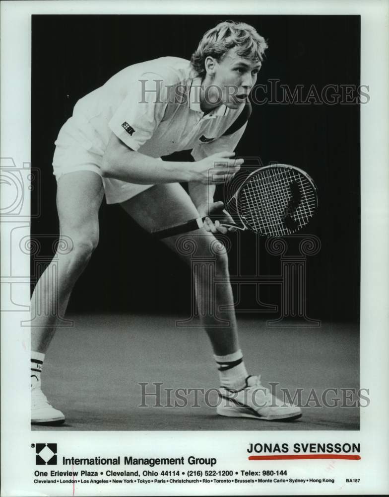 1988 Press Photo Tennis Player Jonas Svensson - hcs20514- Historic Images
