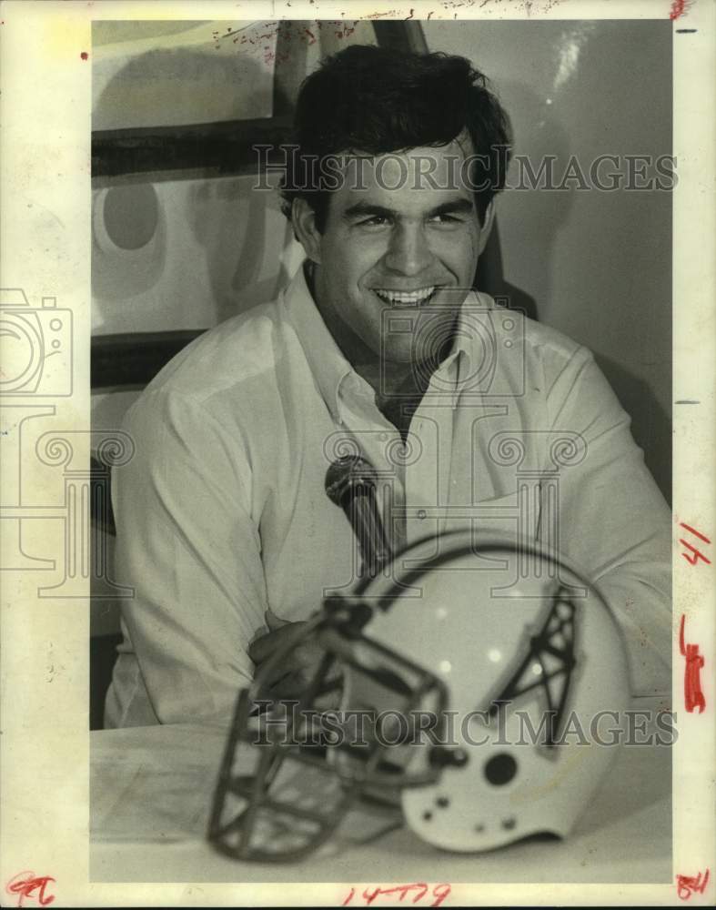 1983 Press Photo Oilers&#39; Number One Draft Choice Bruce Matthews - hcs20571- Historic Images