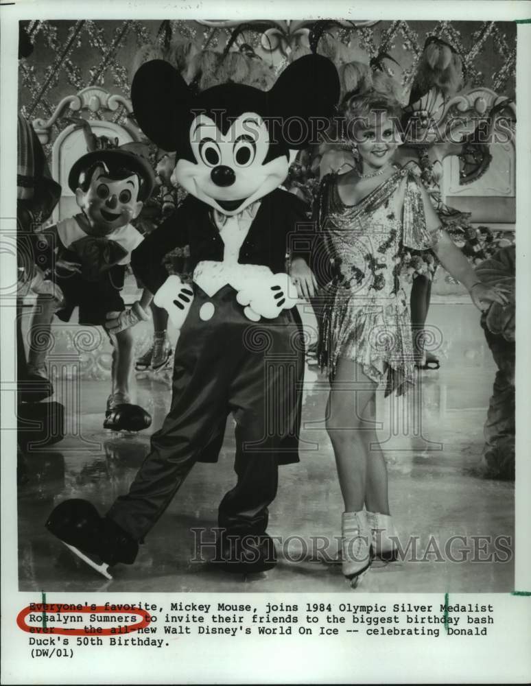 1986 Press Photo Olympic Medalist Rosalynn Sumners in Disney's World on Ice- Historic Images