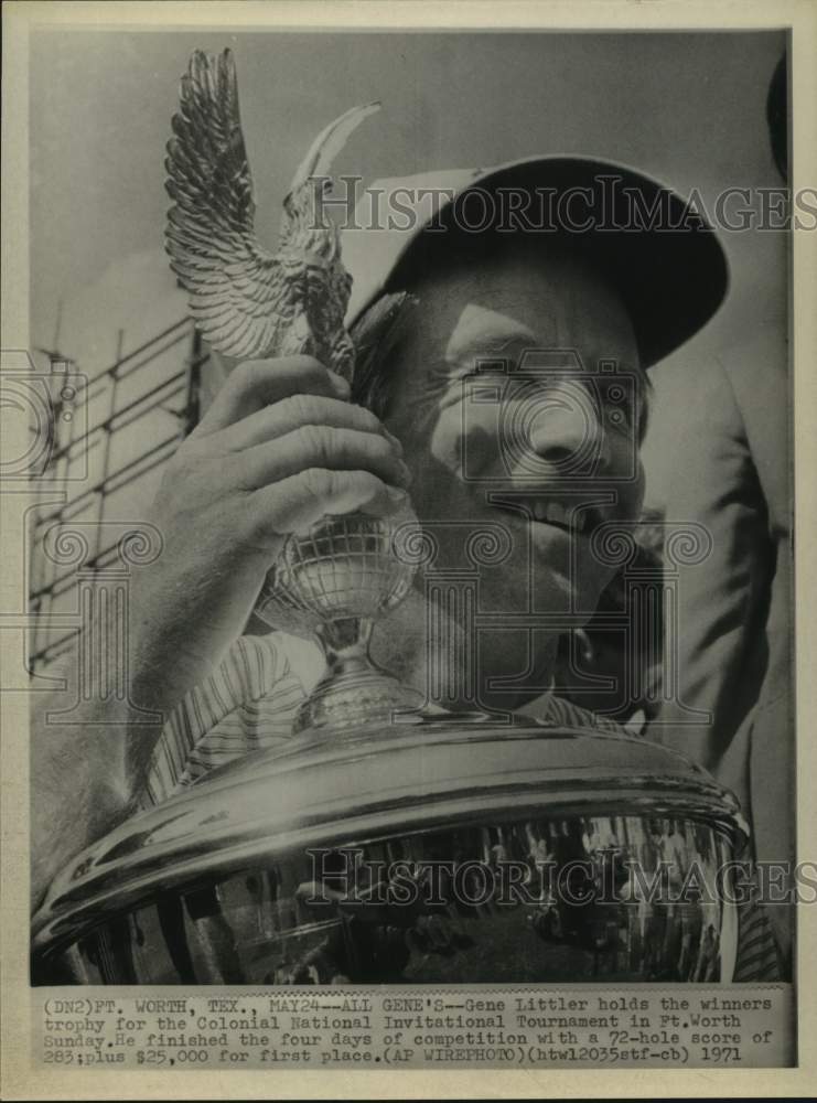 1971 Press Photo Gene Littler wins 4 days of golf in Colonial Nat&#39;l Tournament- Historic Images