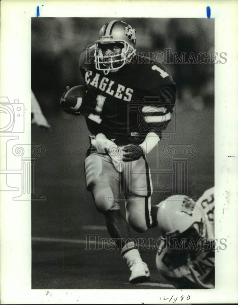 1989 Press Photo Willowridge High School&#39;s Mike Miller in action in Astrodome.- Historic Images