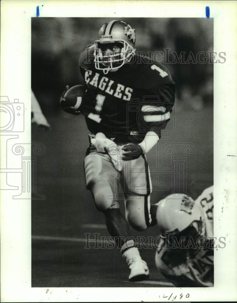 1989 Press Photo Willowridge High School's Mike Miller in action in Astrodome.- Historic Images