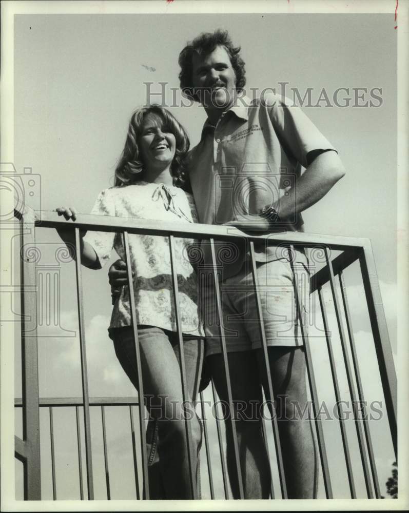 1977 Press Photo Houston Astros baseball pitcher Doug Konieczny &amp; wife Patricia- Historic Images