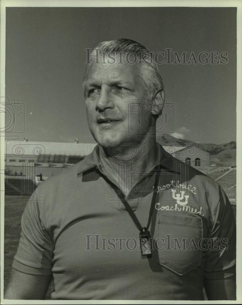 1972 Press Photo University of Utah head football Bill Meek. - hcs20975- Historic Images