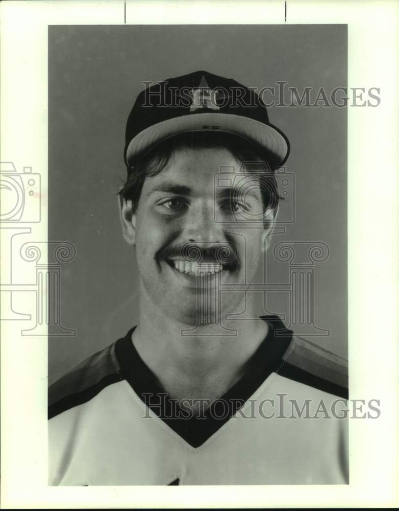 1987 Press Photo Baseball pitcher Dave Meads of the Astro Organization- Historic Images