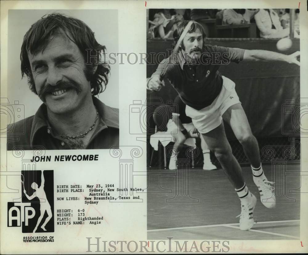 1977 Press Photo Professional tennis player john Newcombe. - hcs21159- Historic Images