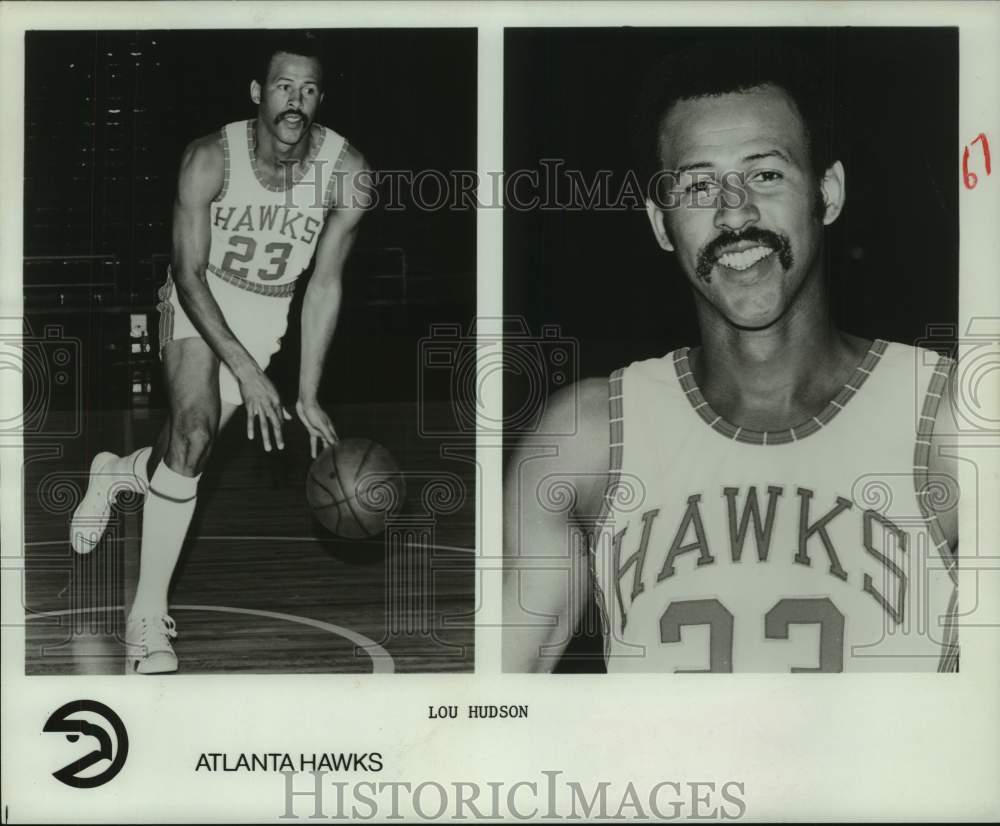 1974 Press Photo Basketball Player Lou Hudson of the Atlanta Hawks - hcs21193- Historic Images