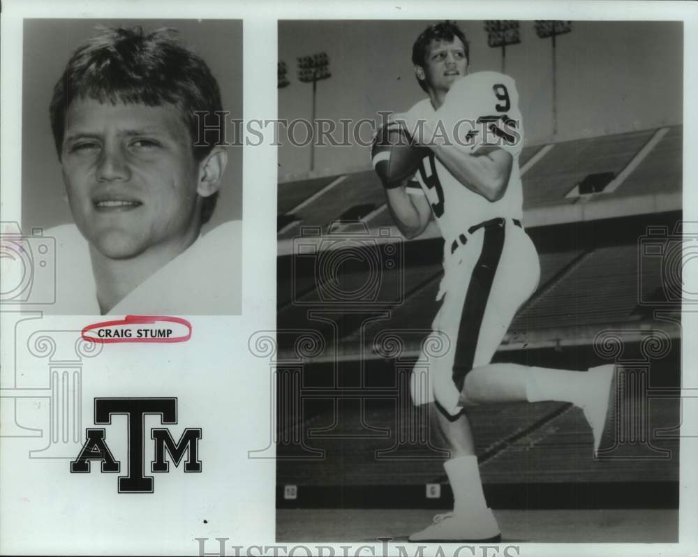 1987 Press Photo Texas A&amp;M University football player Craig Stump. - hcs21341- Historic Images