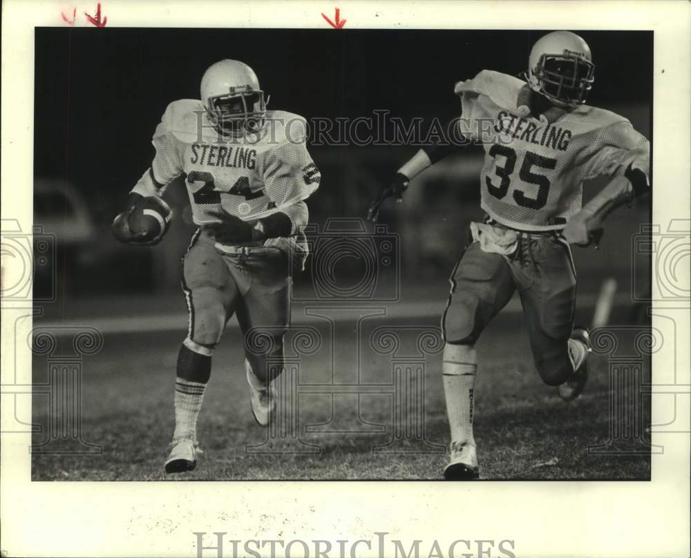 1985 Press Photo Baylor's Jeffrey Murray during playing days at Sterling High.- Historic Images