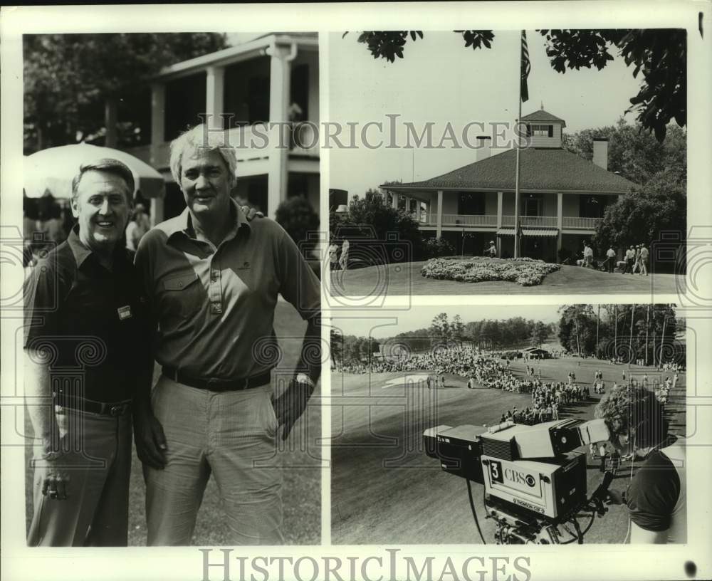 1982 Press Photo Vin Scully &amp; Pat Summerall to broadcast Masters Golf Tourney- Historic Images