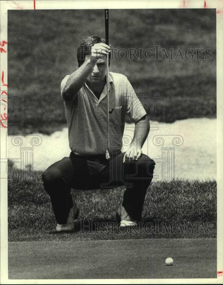 1980 Press Photo Golfer Curtis Strange is leading the Houston Open - hcs21667- Historic Images