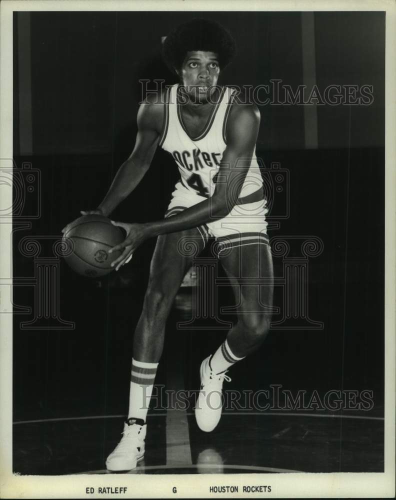 1975 Press Photo Houston Rockets basketball player Ed Ratliff - hcs21939- Historic Images