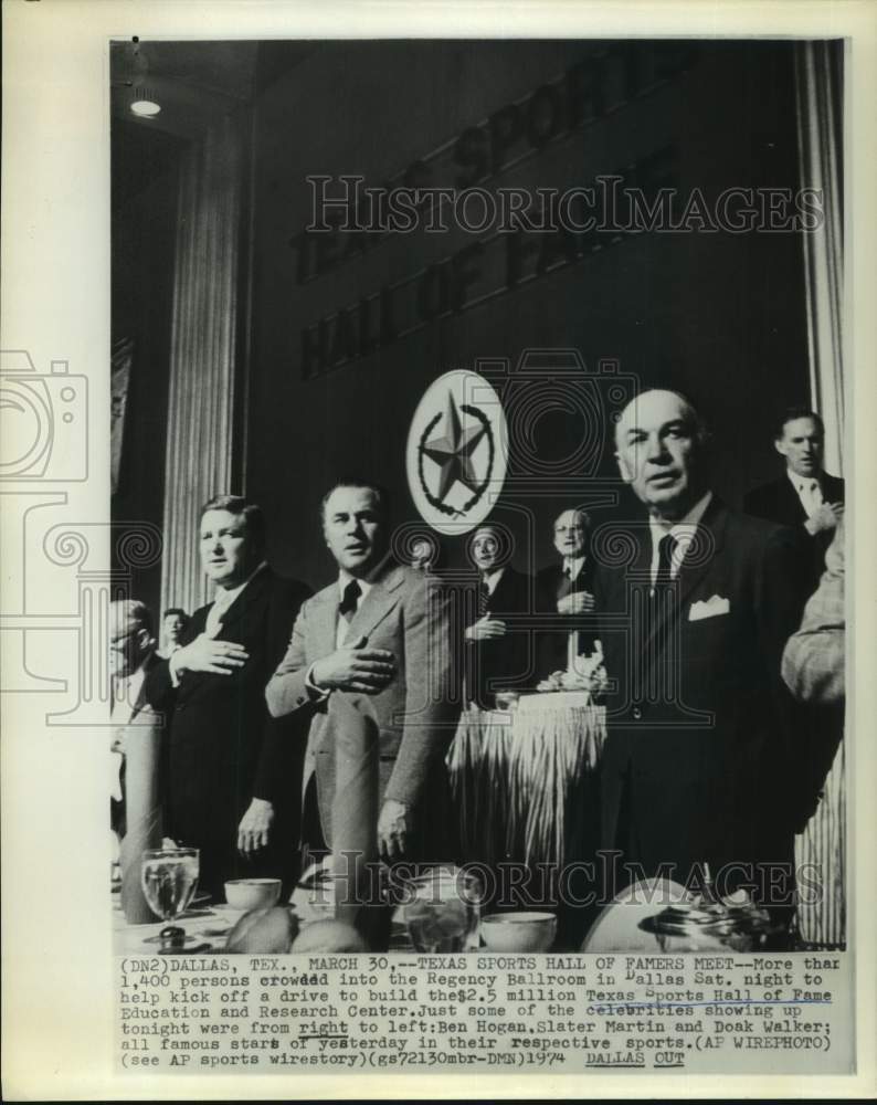 1974 Press Photo Celebrities at a Texas Sports Hall of Fame fundraiser- Historic Images