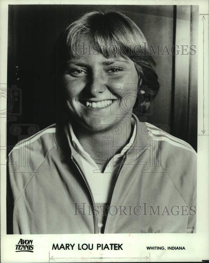 1982 Press Photo Tennis player Mary Lou Piatek of Whiting, Indiana - hcs22281- Historic Images