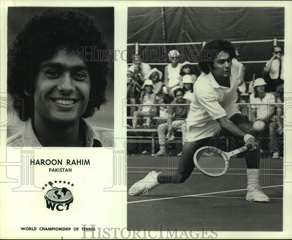 1975 Press Photo Haroon Rahim, from Pakistan, of World Championship of Tennis- Historic Images