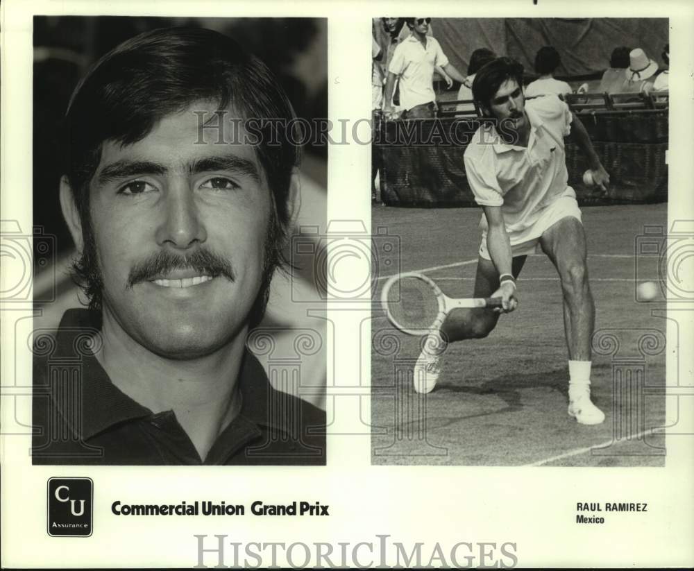 1976 Press Photo Raul Ramirez, Mexico, at Commercial Union Tennis Grand Prix- Historic Images